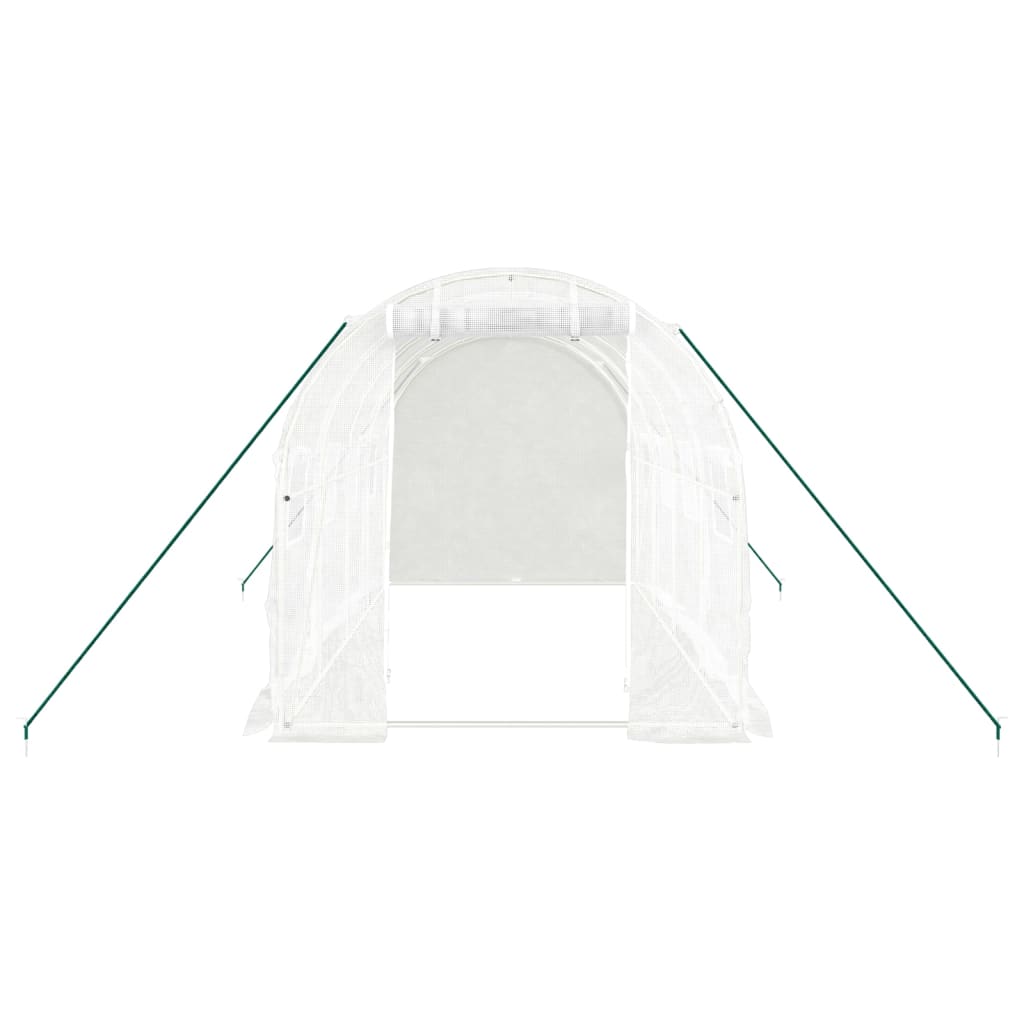 Greenhouse with Steel Frame White 8 m? 4x2x2 m