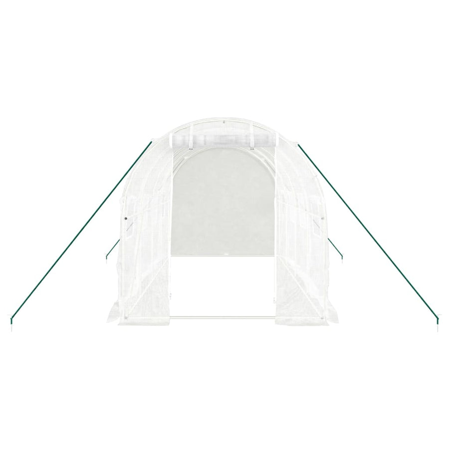 Greenhouse with Steel Frame White 8 m? 4x2x2 m