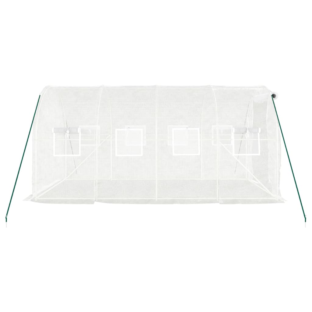 Greenhouse with Steel Frame White 8 m? 4x2x2 m