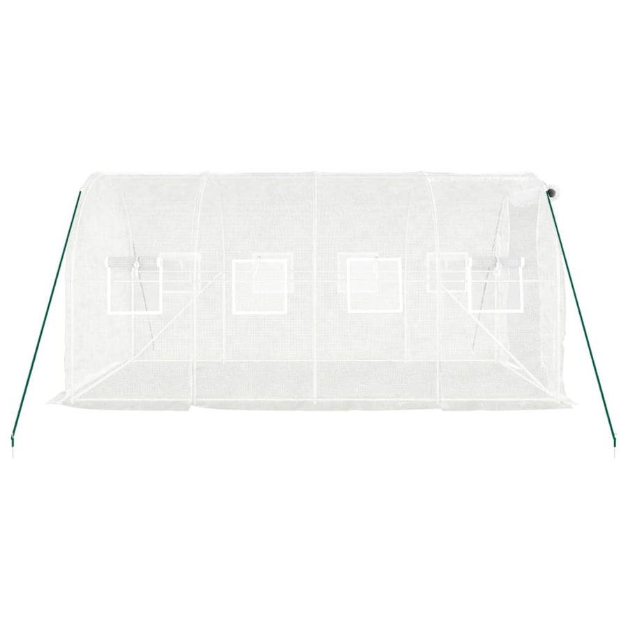 Greenhouse with Steel Frame White 8 m? 4x2x2 m