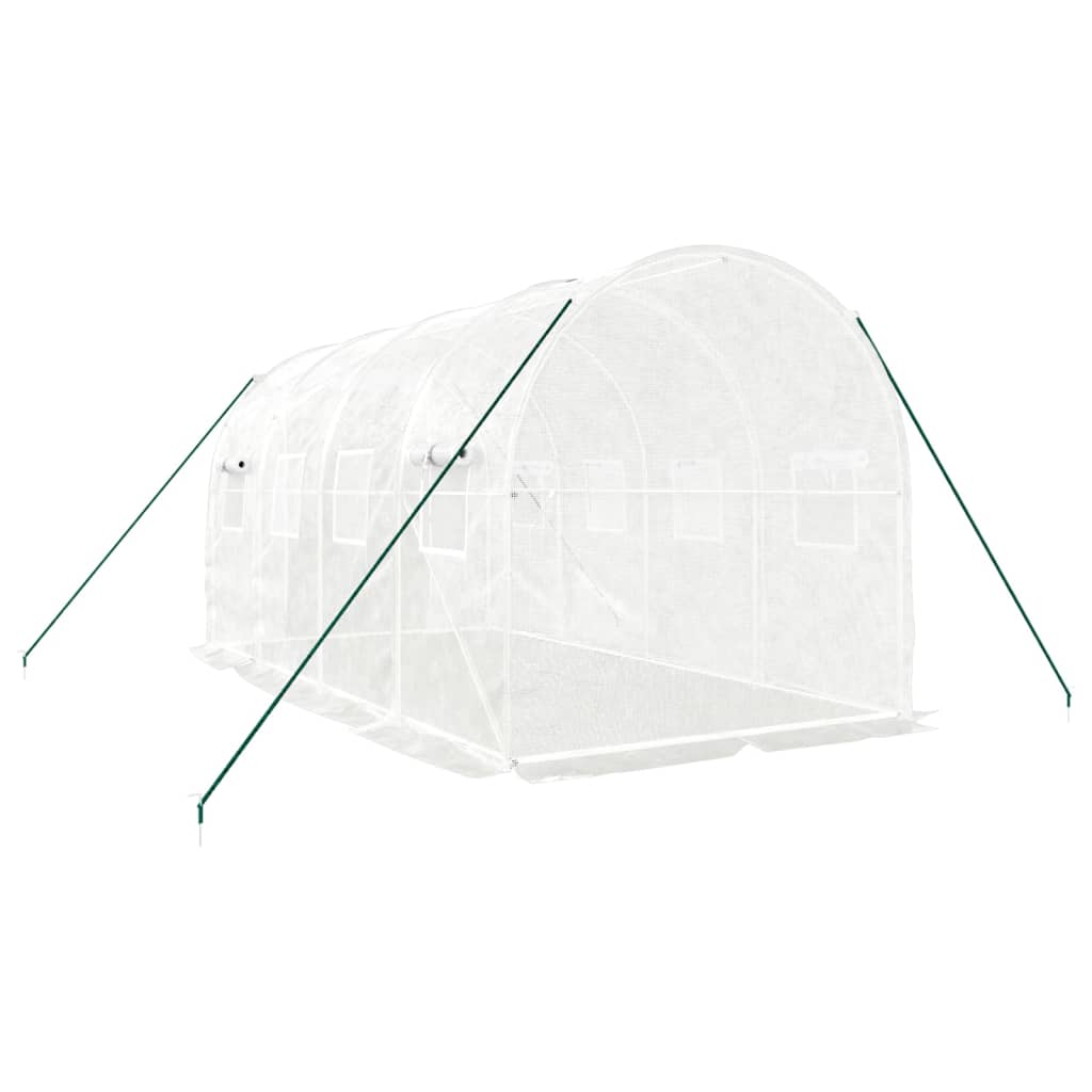 Greenhouse with Steel Frame White 8 m? 4x2x2 m