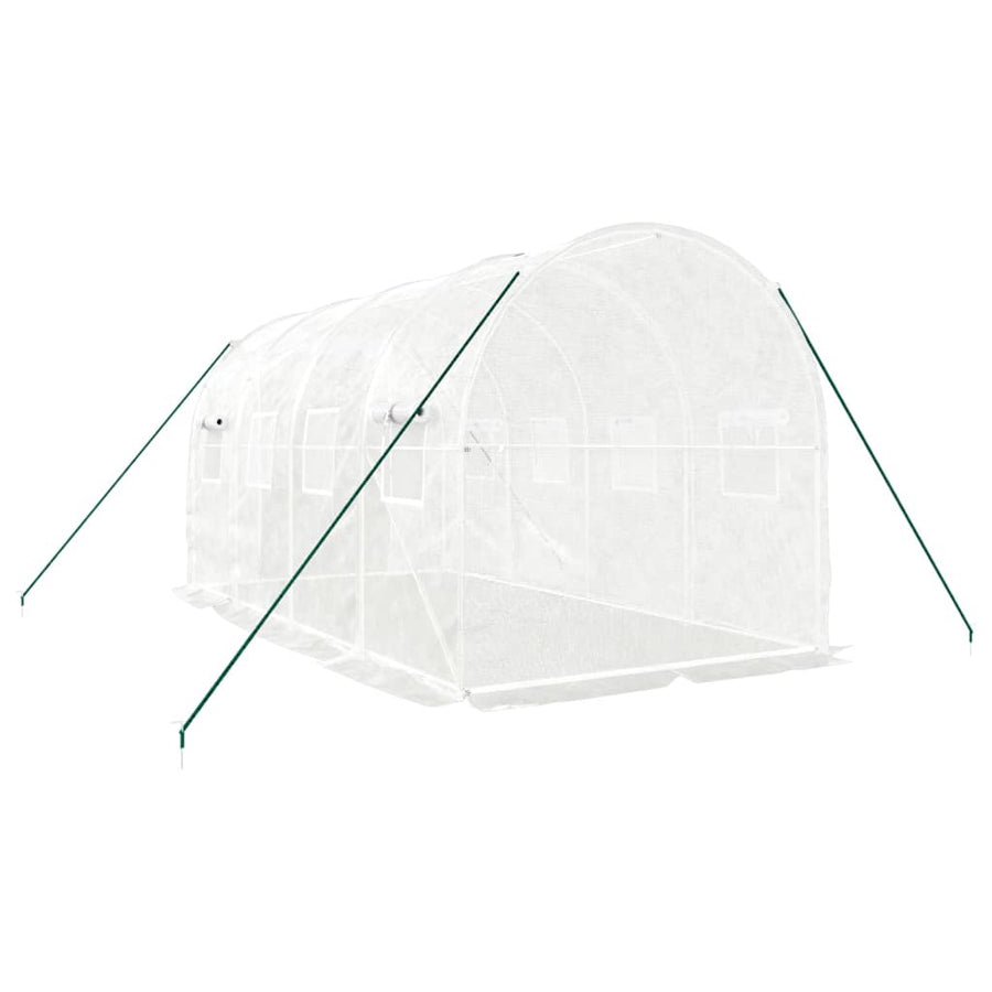 Greenhouse with Steel Frame White 8 m? 4x2x2 m