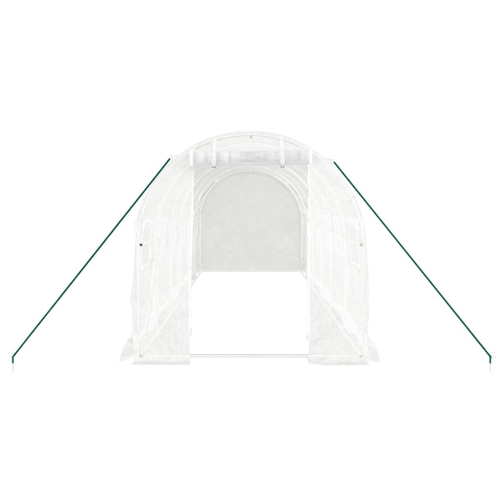 Greenhouse with Steel Frame White 12 m? 6x2x2 m