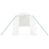 Greenhouse with Steel Frame White 12 m² 6x2x2 m - Top-Down View