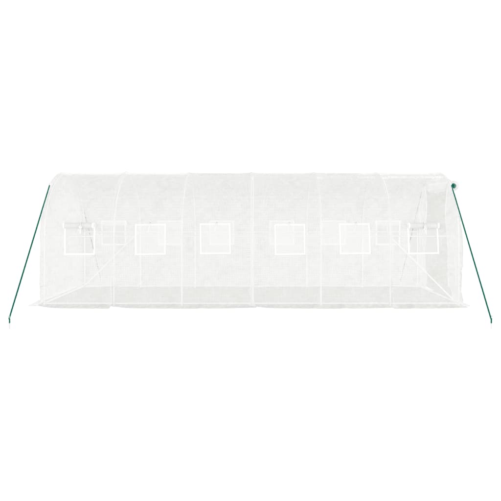 Greenhouse with Steel Frame White 12 m? 6x2x2 m