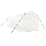 Greenhouse with Steel Frame White 12 m² 6x2x2 m - Rear View