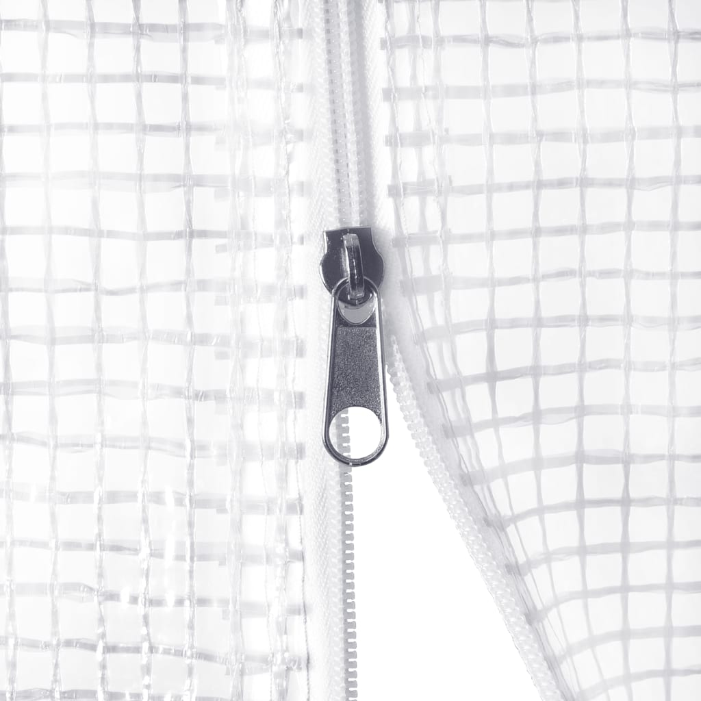 Greenhouse with Steel Frame White 12 m? 6x2x2 m