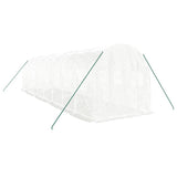 Greenhouse with Steel Frame White 16 m? 8x2x2 m - Side View