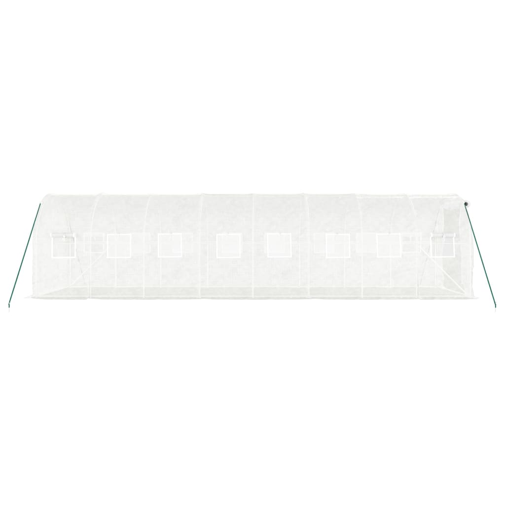 Greenhouse with Steel Frame White 16 m? 8x2x2 m