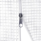 Greenhouse with Steel Frame White 16 m? 8x2x2 m - Close-Up Angle
