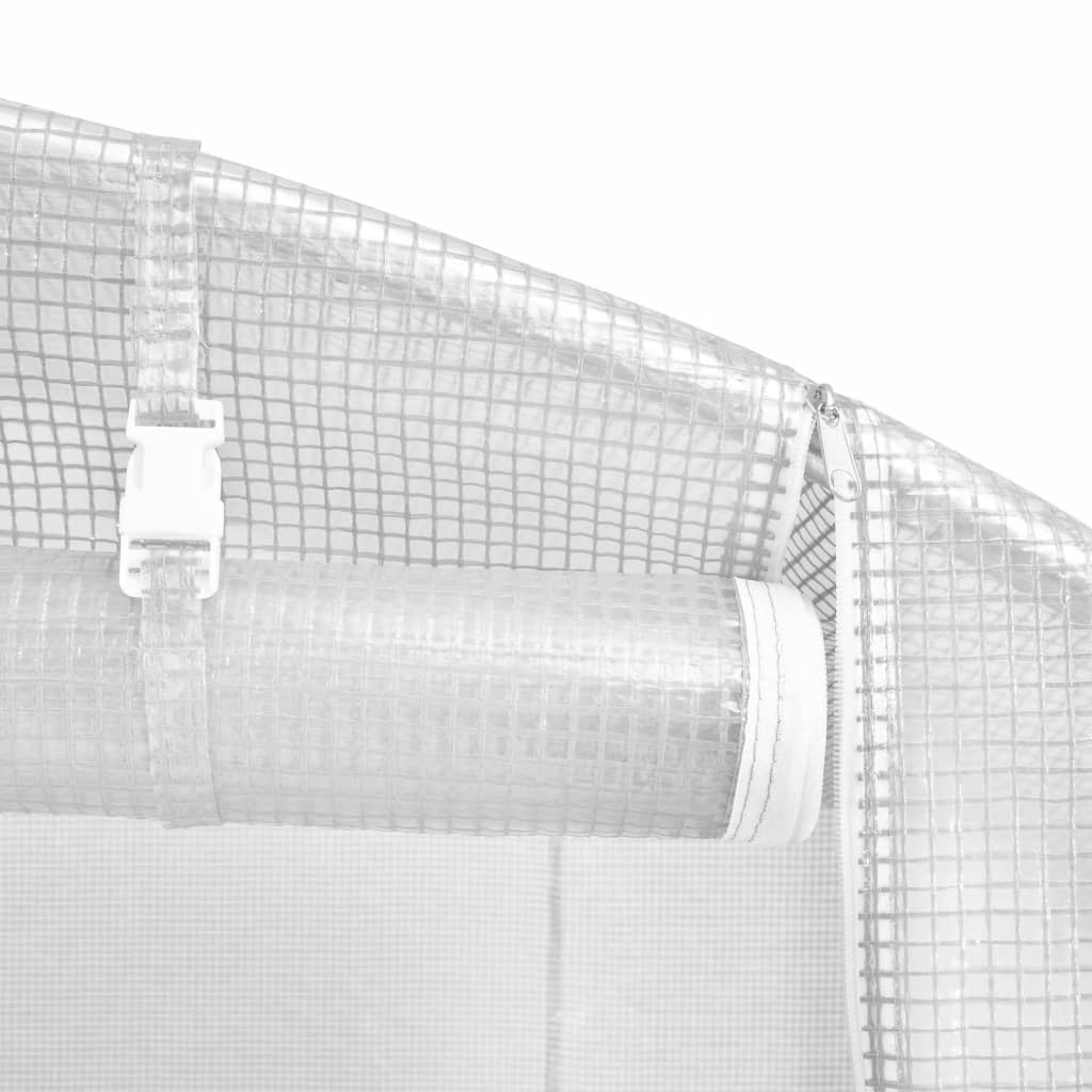 Greenhouse with Steel Frame White 20 m? 10x2x2 m