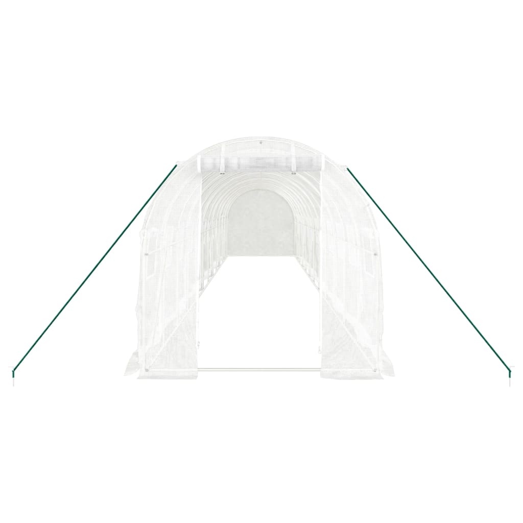 Greenhouse with Steel Frame White 24 m? 12x2x2 m