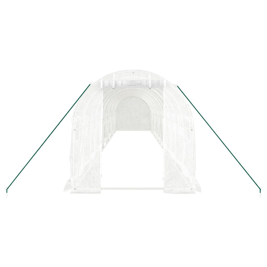 Greenhouse with Steel Frame White 24 m? 12x2x2 m