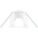 Greenhouse with Steel Frame White 28 m? 14x2x2 m