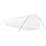Greenhouse with Steel Frame White 28 m? 14x2x2 m