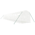 Greenhouse with Steel Frame White 28 m? 14x2x2 m