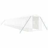 Greenhouse with Steel Frame White 32 m? 16x2x2 m