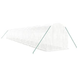 Greenhouse with Steel Frame White 32 m? 16x2x2 m