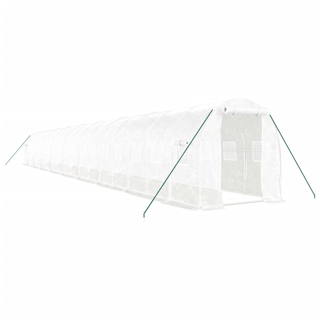 Greenhouse with Steel Frame White 36 m? 18x2x2 m