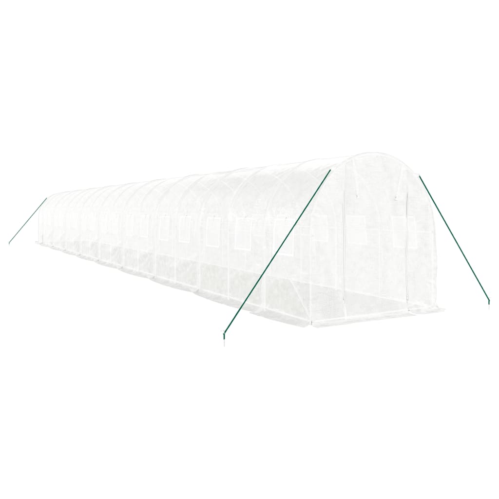 Greenhouse with Steel Frame White 36 m? 18x2x2 m