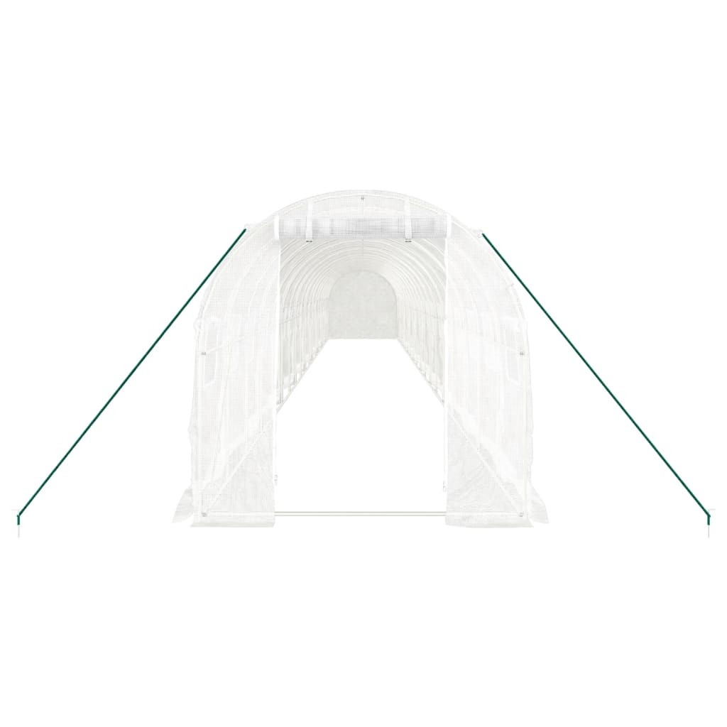 Greenhouse with Steel Frame White 36 m? 18x2x2 m
