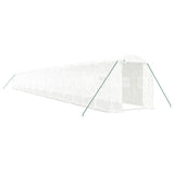 Greenhouse with Steel Frame White 40 m? 20x2x2 m