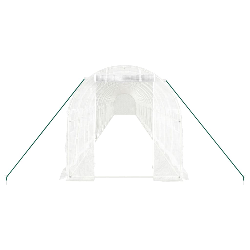Greenhouse with Steel Frame White 40 m? 20x2x2 m