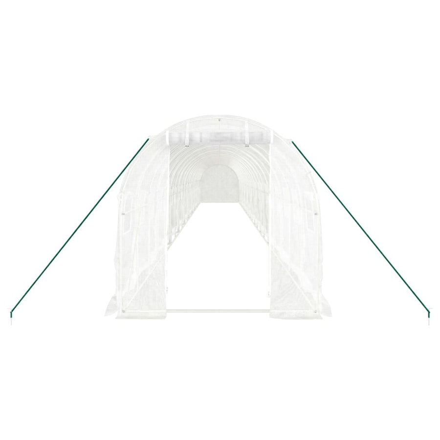Greenhouse with Steel Frame White 40 m? 20x2x2 m