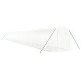 Greenhouse with Steel Frame White 44 m² 22x2x2 m - Side View