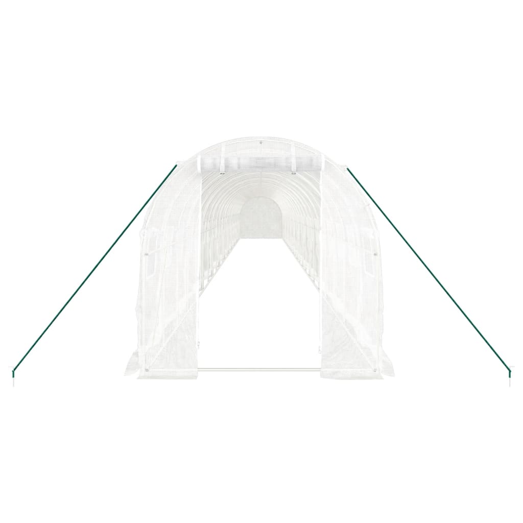 Greenhouse with Steel Frame White 44 m? 22x2x2 m