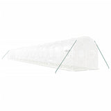 Greenhouse with Steel Frame White 44 m² 22x2x2 m - Rear View