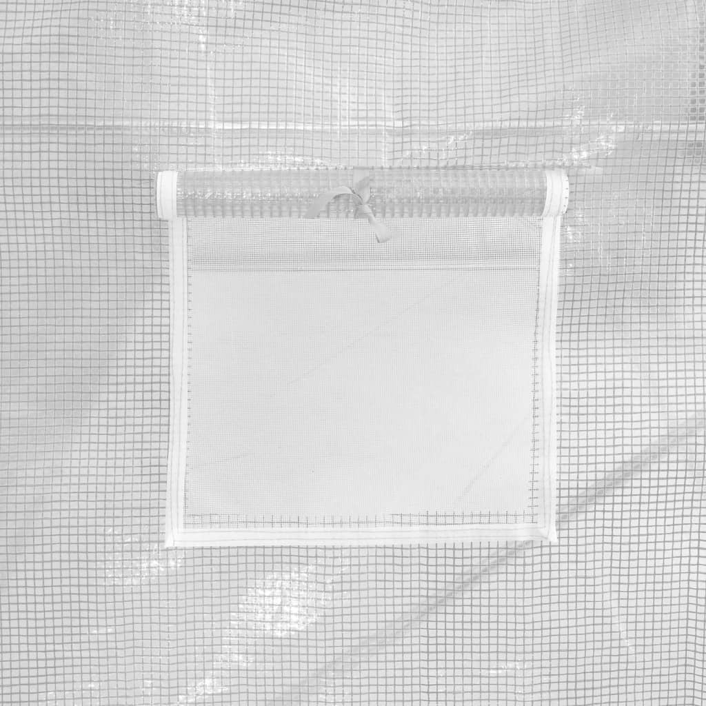 Greenhouse with Steel Frame White 44 m? 22x2x2 m