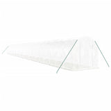 Greenhouse with Steel Frame White 48m² 24x2x2 m - Side View