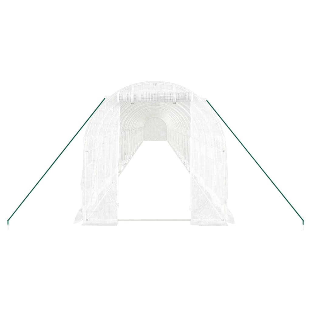 Greenhouse with Steel Frame White 48m? 24x2x2 m