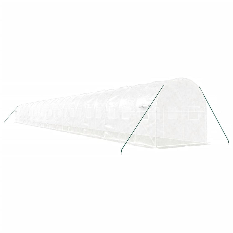 Greenhouse with Steel Frame White 48m? 24x2x2 m
