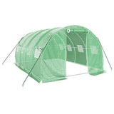 Greenhouse with Steel Frame Green 12 m² 4x3x2 m - Front View