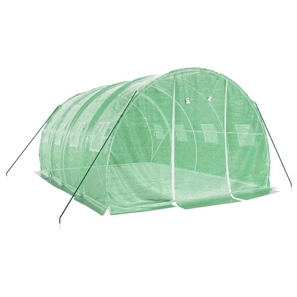Greenhouse with Steel Frame Green 12 m? 4x3x2 m