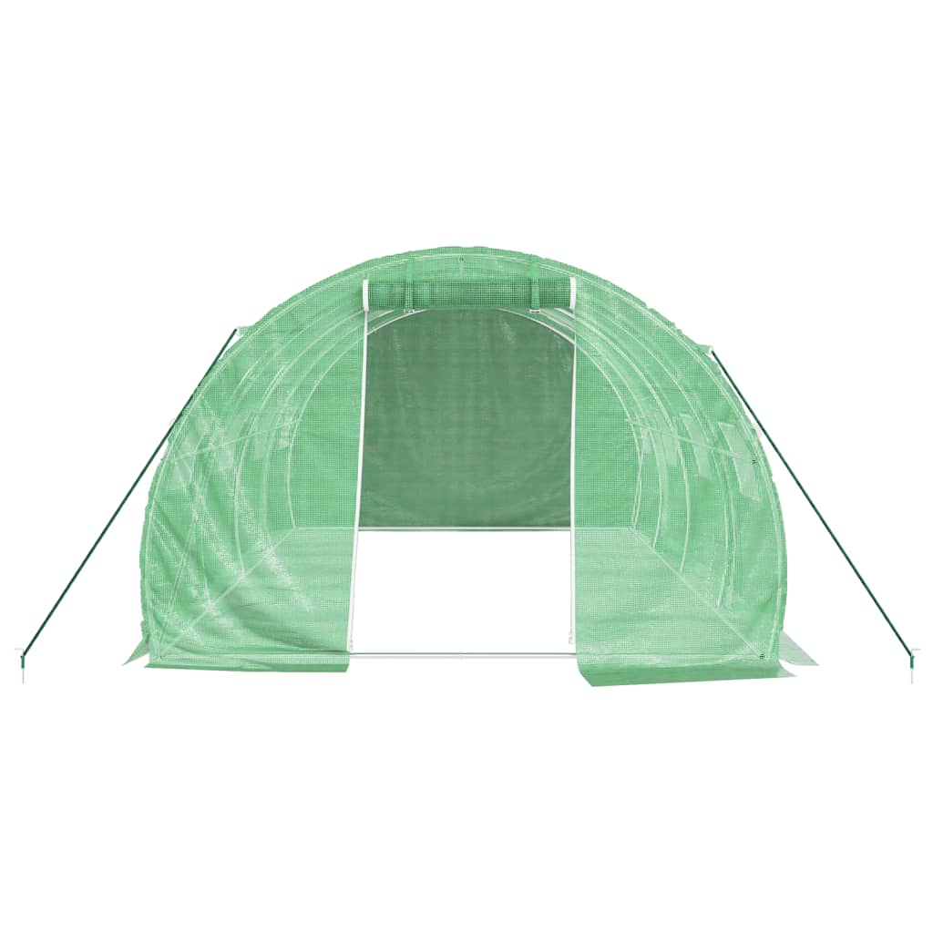 Greenhouse with Steel Frame Green 12 m? 4x3x2 m