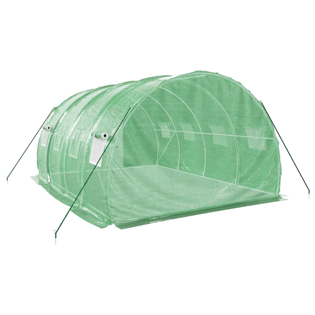 Greenhouse with Steel Frame Green 12 m? 4x3x2 m