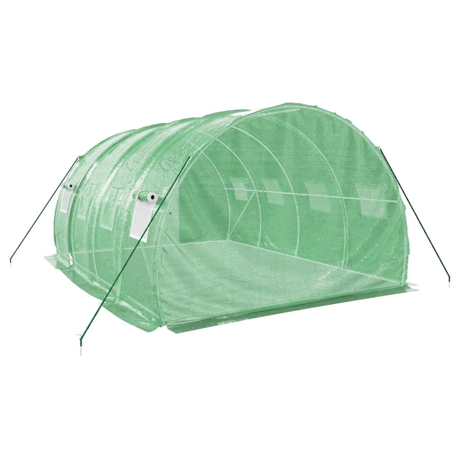 Greenhouse with Steel Frame Green 12 m? 4x3x2 m