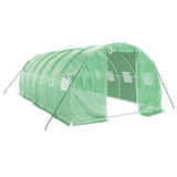 Greenhouse with Steel Frame Green 18 m² 6x3x2 m - Front View