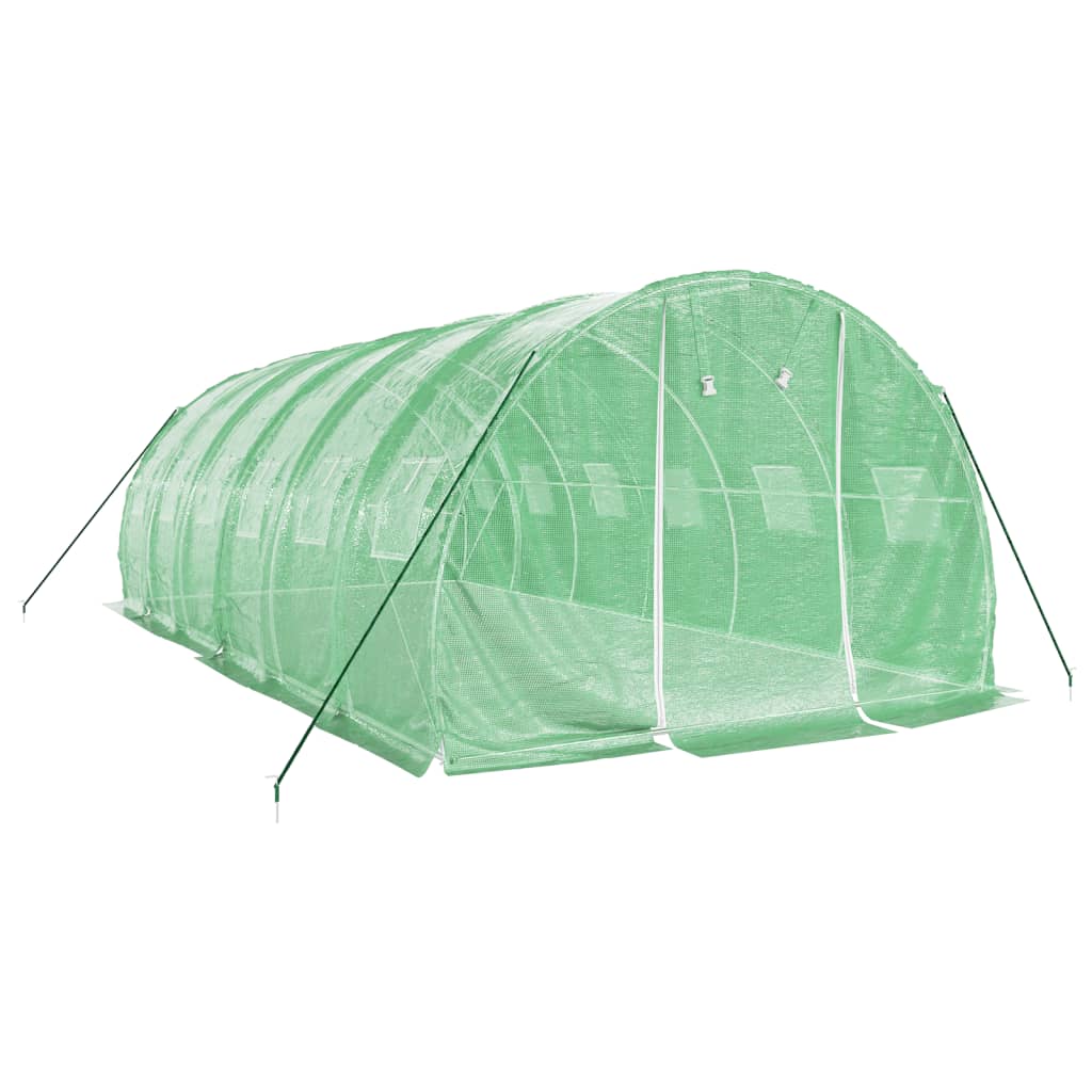 Greenhouse with Steel Frame Green 18 m? 6x3x2 m