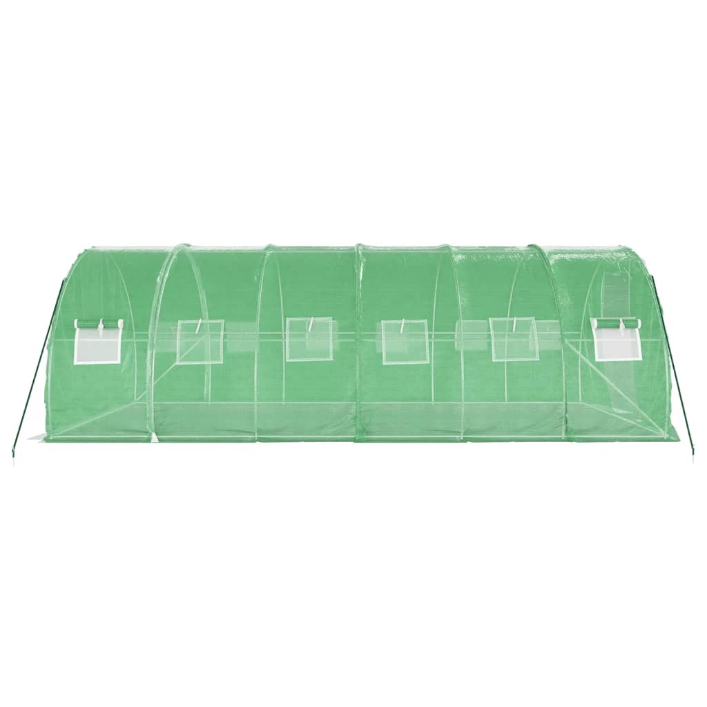 Greenhouse with Steel Frame Green 18 m? 6x3x2 m