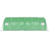 Greenhouse with Steel Frame Green 18 m? 6x3x2 m