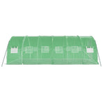 Greenhouse with Steel Frame Green 18 m? 6x3x2 m
