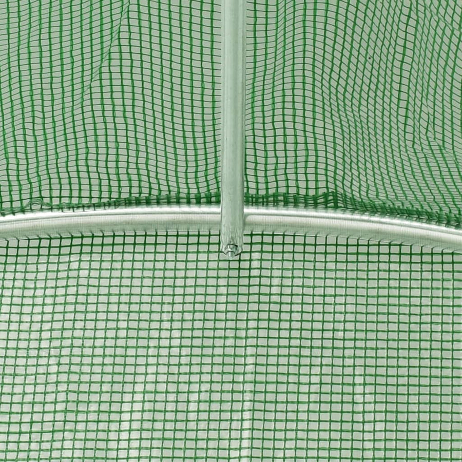 Greenhouse with Steel Frame Green 18 m? 6x3x2 m
