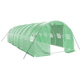 Greenhouse with Steel Frame Green 24 m² 8x3x2 m - Front View