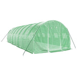 Greenhouse with Steel Frame Green 24 m? 8x3x2 m