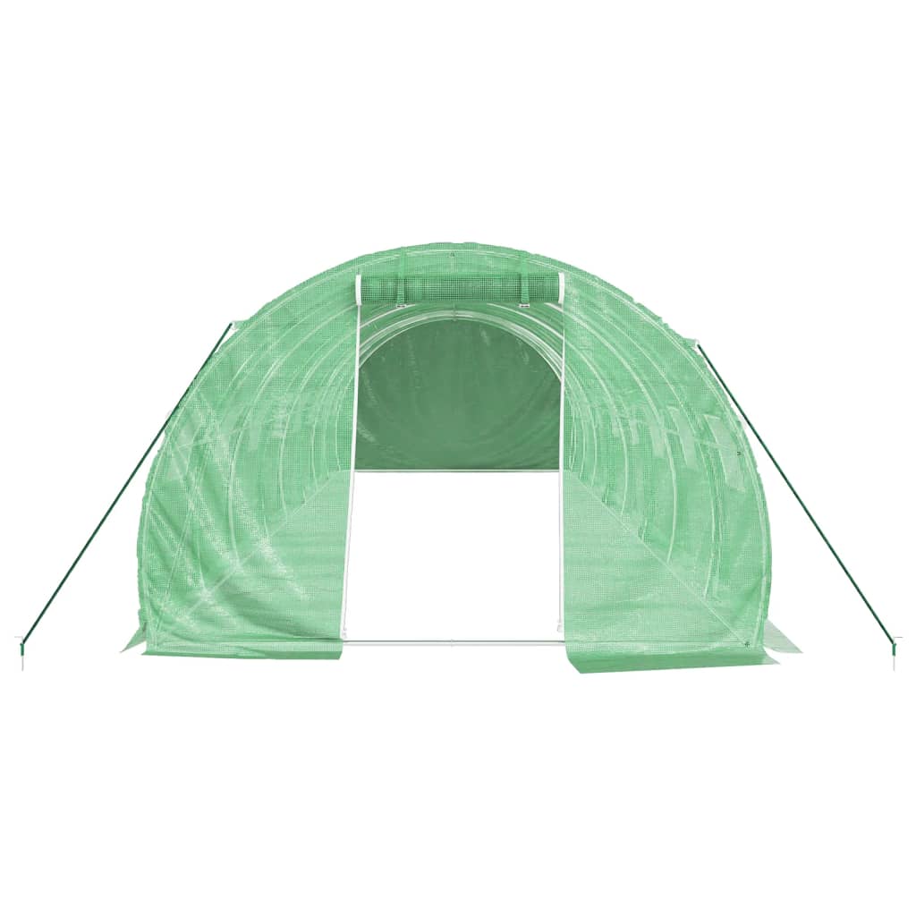 Greenhouse with Steel Frame Green 24 m? 8x3x2 m
