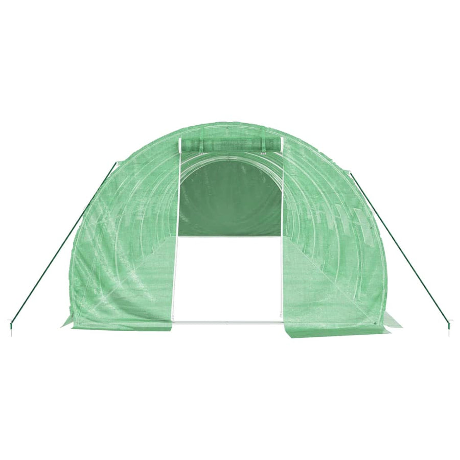 Greenhouse with Steel Frame Green 24 m? 8x3x2 m